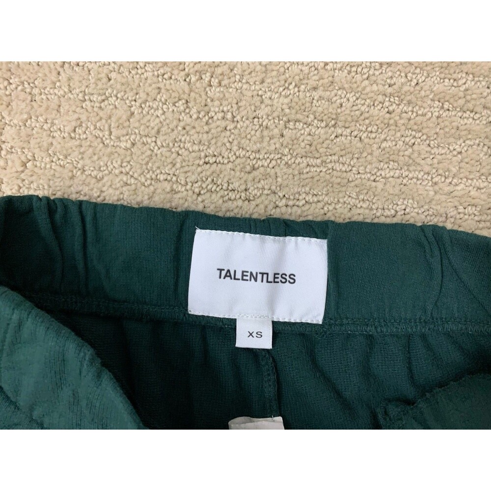 Talentless Womens Green French Terry Elastic Waistband Flare Lounge Pants XS - Picture 4 of 8